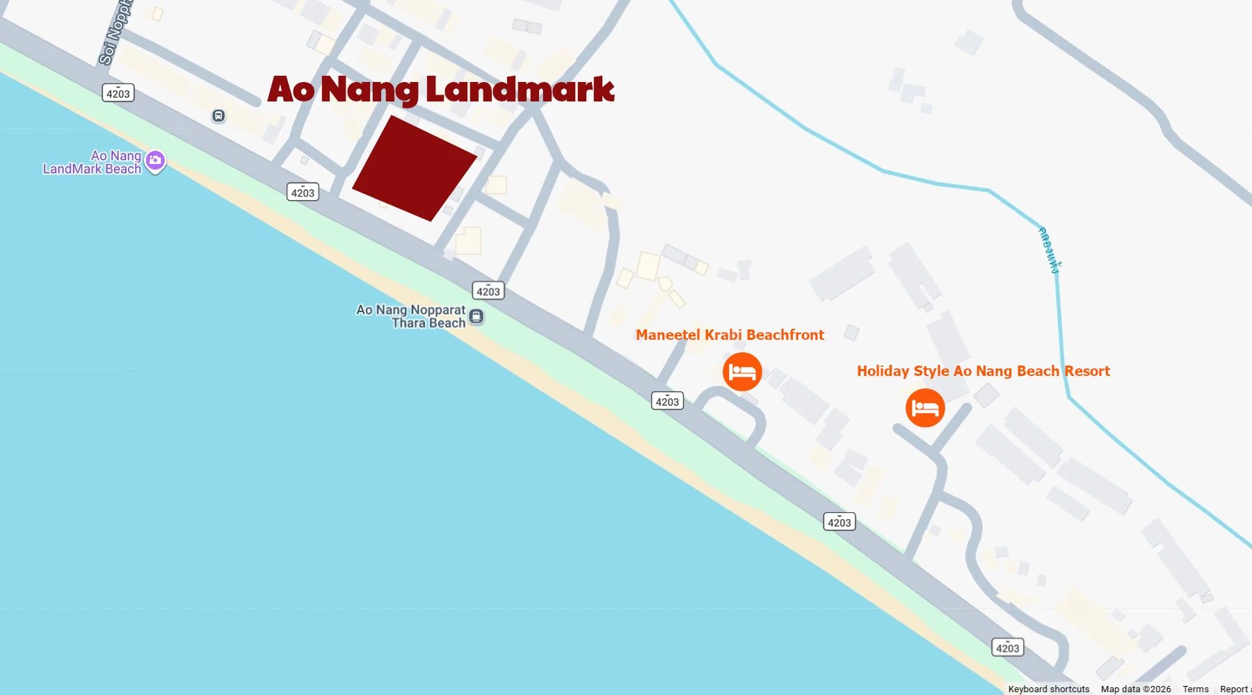 Ao Nang Landmark Boxing Stadium Location